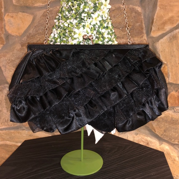 WHITE HOUSE BLACK MARKET Ruffle Evening Clutch - Picture 6 of 10